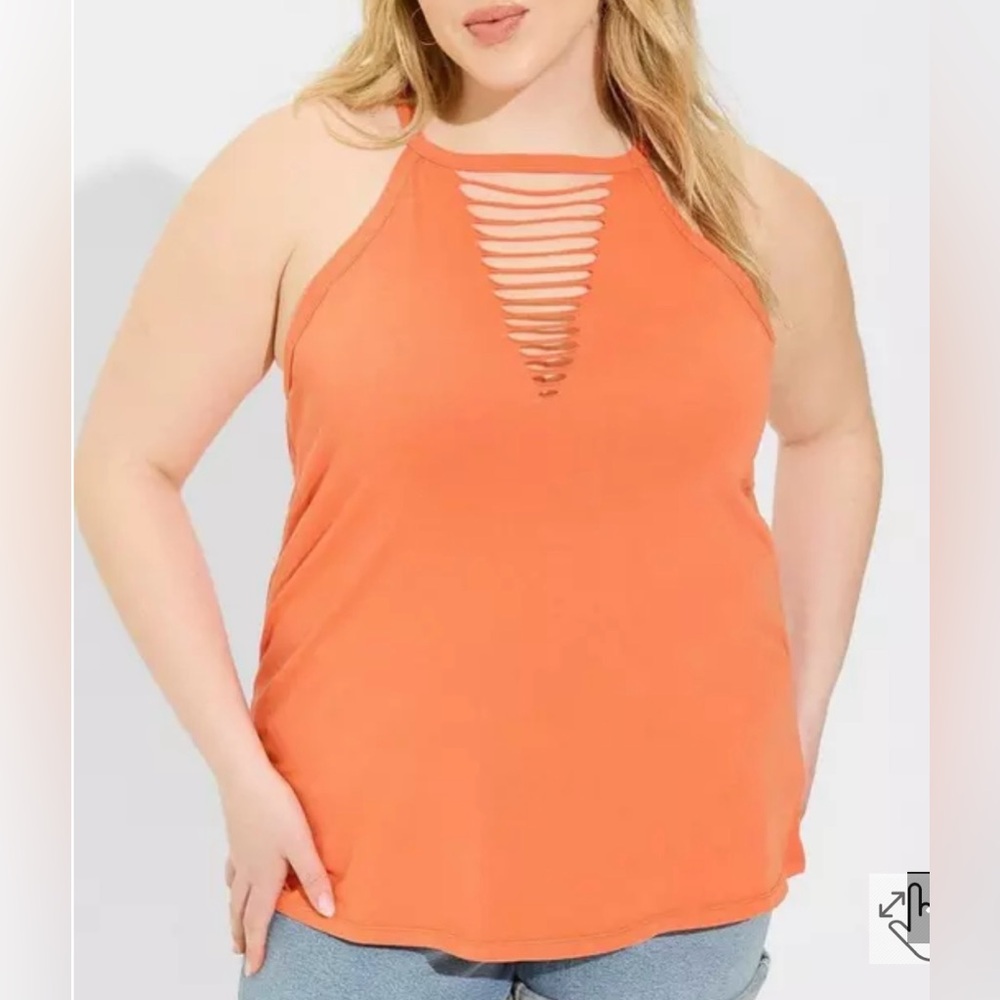 Torrid Vintage Cotton High Neck Slash Cami
